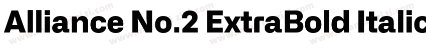 Alliance No.2 ExtraBold Italic字体转换